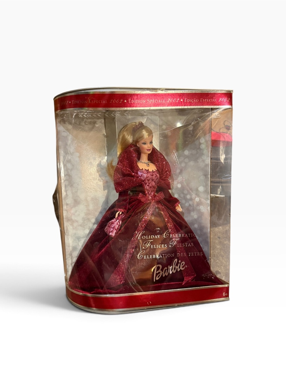 Barbie Holiday Celebration Doll in Deep Red and Gold Accents